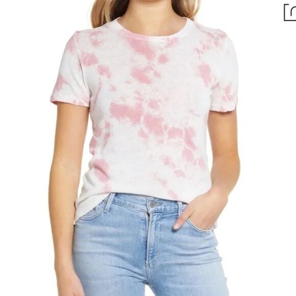 Faherty Didion organic hemp/cotton pink and white tie dye size small - Picture 1 of 8
